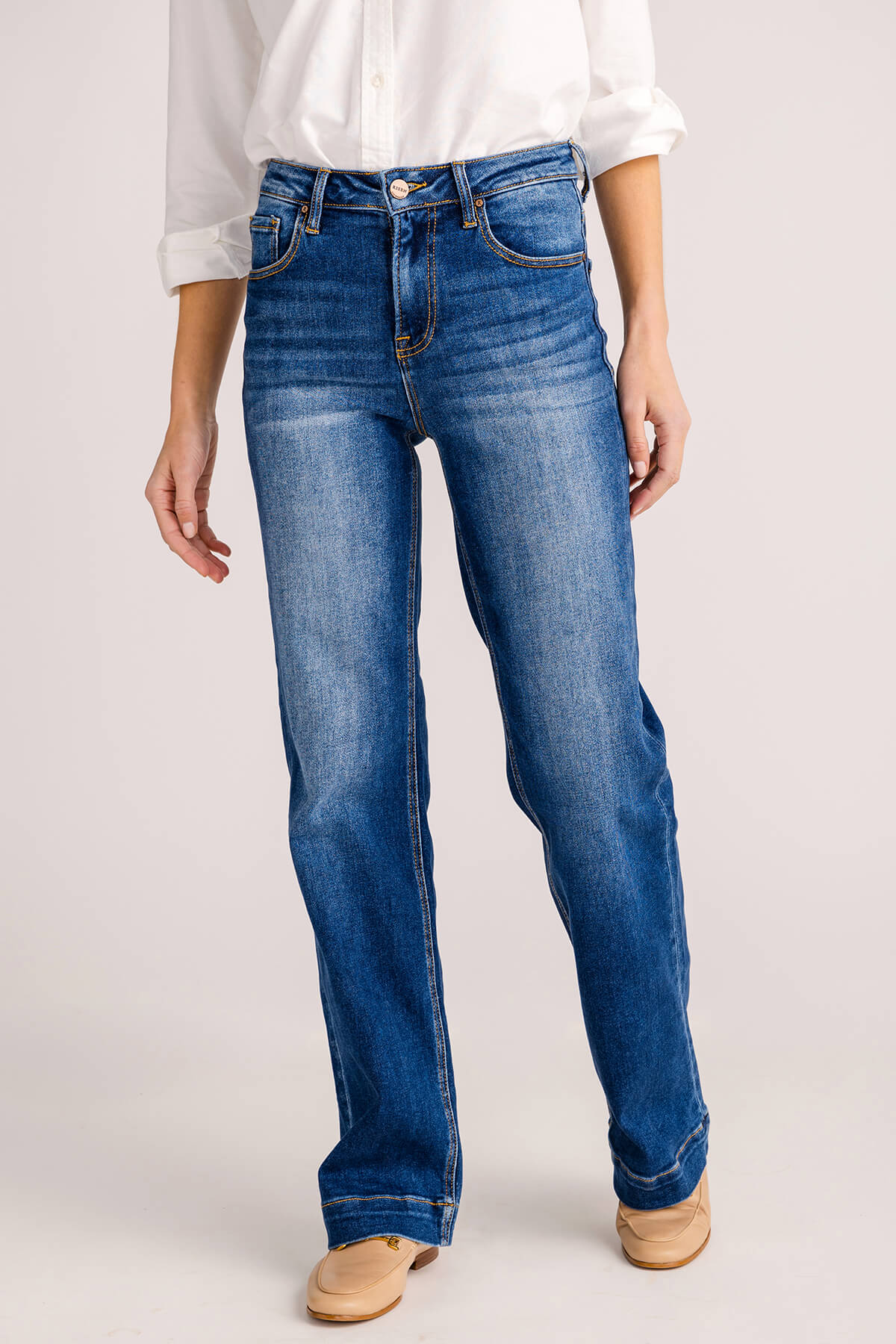 Risen Sammy High Rise Straight Leg Jeans