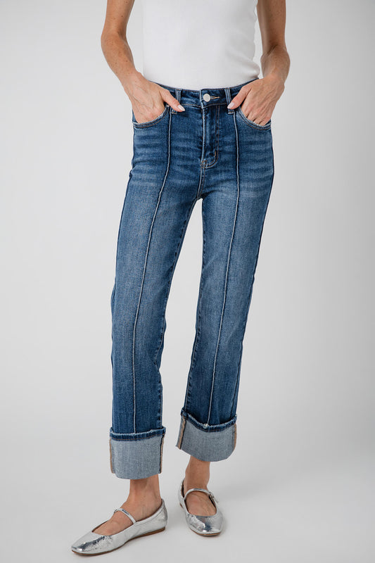 Risen Madison Seamed Cuff Jeans